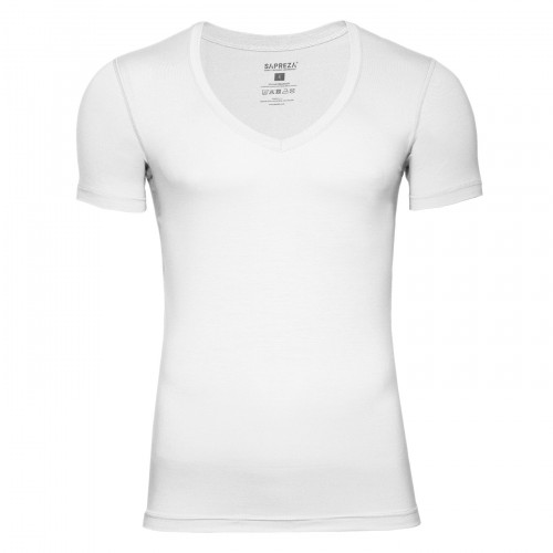 Bílé tričko pod košili - hluboký výstřih