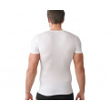Tričko pod košili pánské SAPREZA bílé hluboký výstřih
